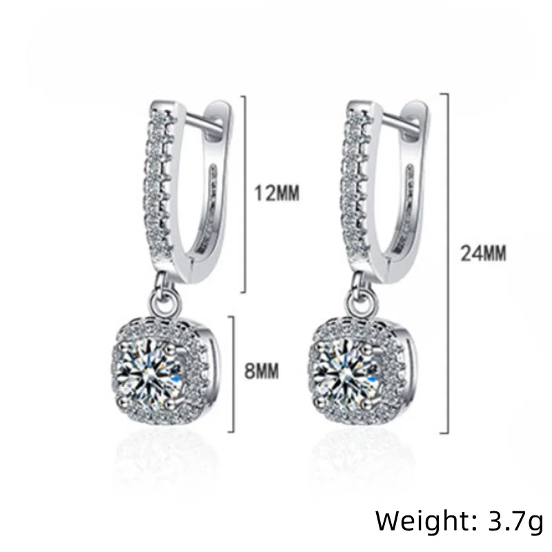 Moissanite Huggie Hoop Earrings