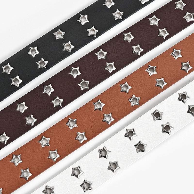 Punk Style Chain Belt with Star Buckle for Women