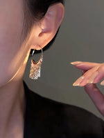 Load image into Gallery viewer, 925 Silver Dense Snake Bone Tassel Earrings
