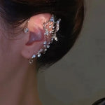 Load image into Gallery viewer, Sparkling Butterfly Ear Clips
