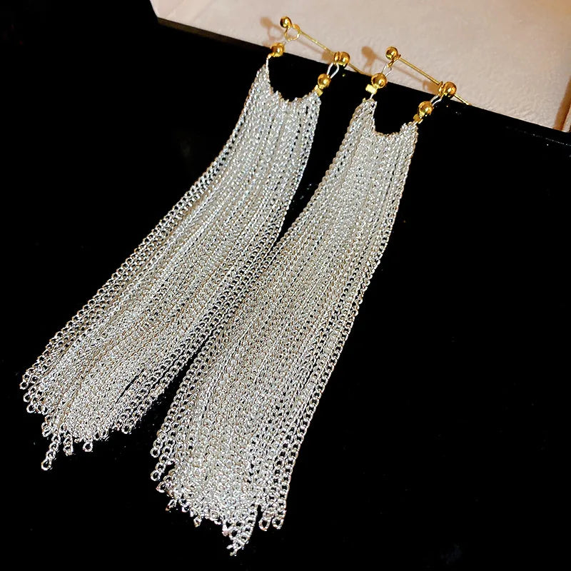 Elegant Long Tassel Earrings