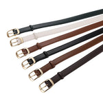 Load image into Gallery viewer, Reversible Genuine Leather Belt with Golden Buckle
