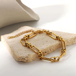 Load image into Gallery viewer, Gold Plated Knot Chain Bracelet
