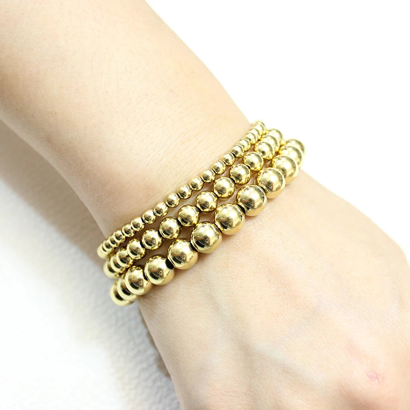 Gold Plated Metal Ball Bracelet