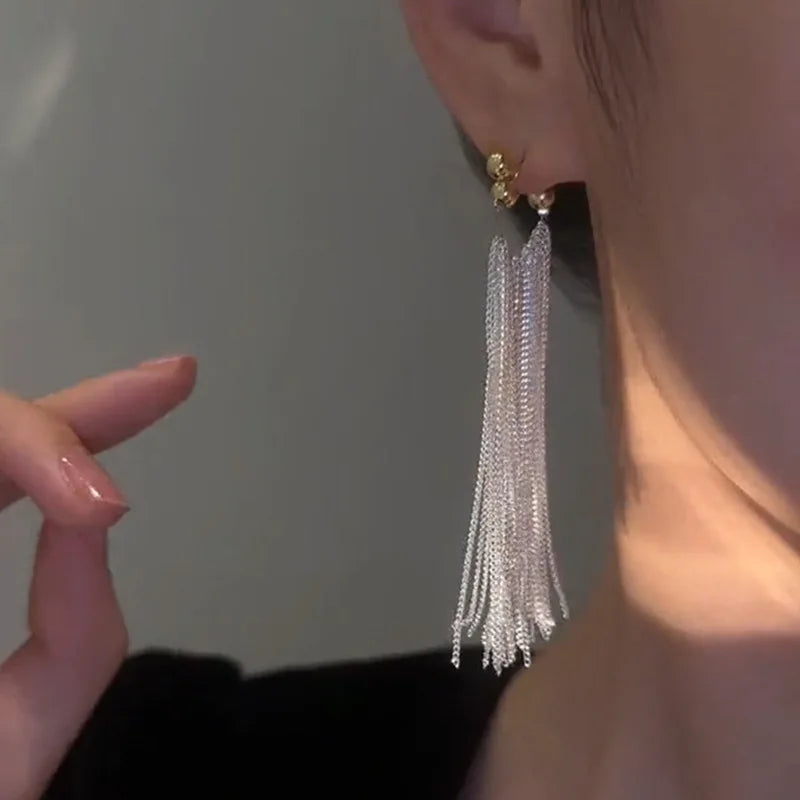 Elegant Long Tassel Earrings