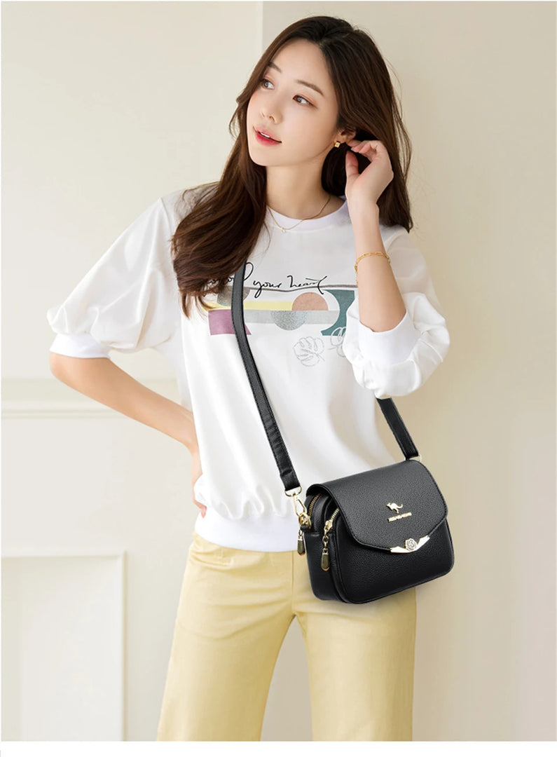 Elegant Soft Leather Shoulder Bag