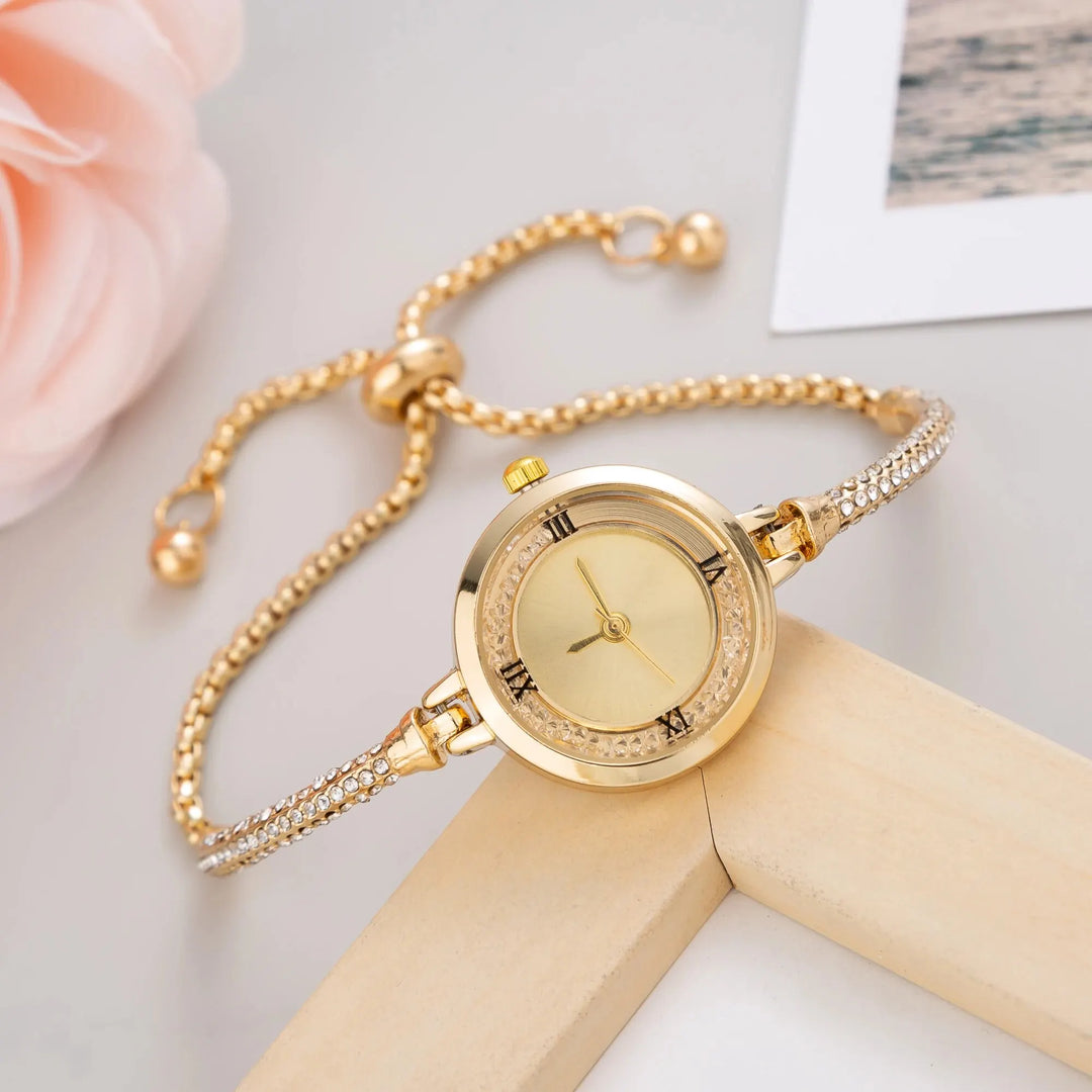 Cute Women's Steel Belt Bracelet Quartz Watch