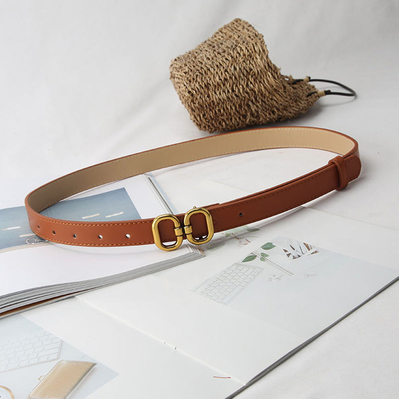 Fashion PU Leather Belt with Metal Buckle