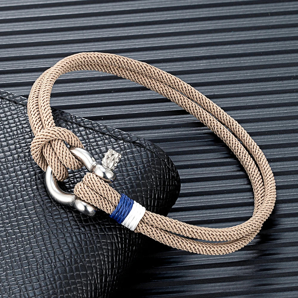 Navy Blue Braided Rope Bracelet