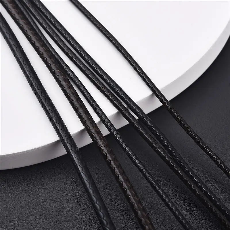 Black Leather Cord Necklace