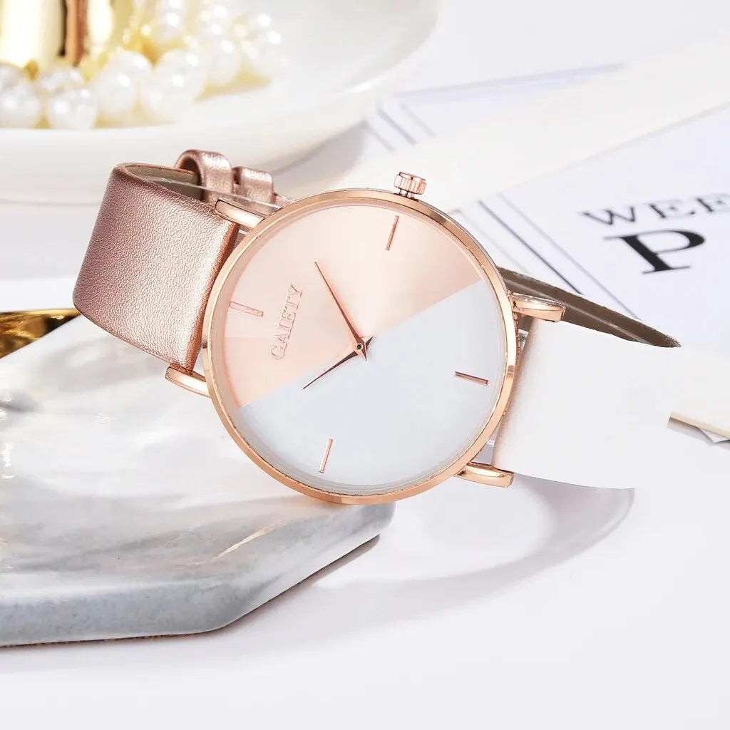 Colorful PU Leather Watch Set