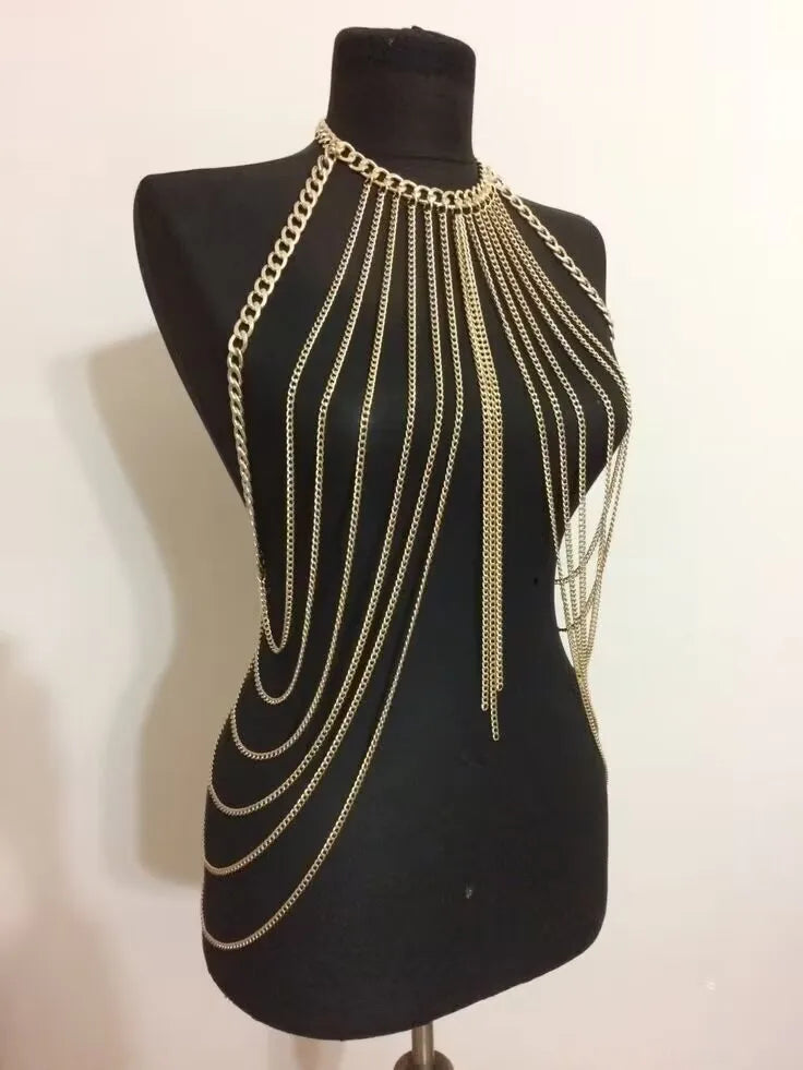 Trendy Tassel Harness Body Chain