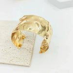 Load image into Gallery viewer, Textured Gold Cuff Bracelet
