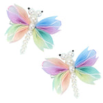 Load image into Gallery viewer, Pearl Butterfly Hair Clips for Girls
