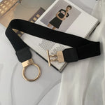 Load image into Gallery viewer, Women’s Skinny Elastic Stretch Belt with Golden Buckle
