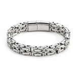 Load image into Gallery viewer, Thick Byzantine Chain Bracelet
