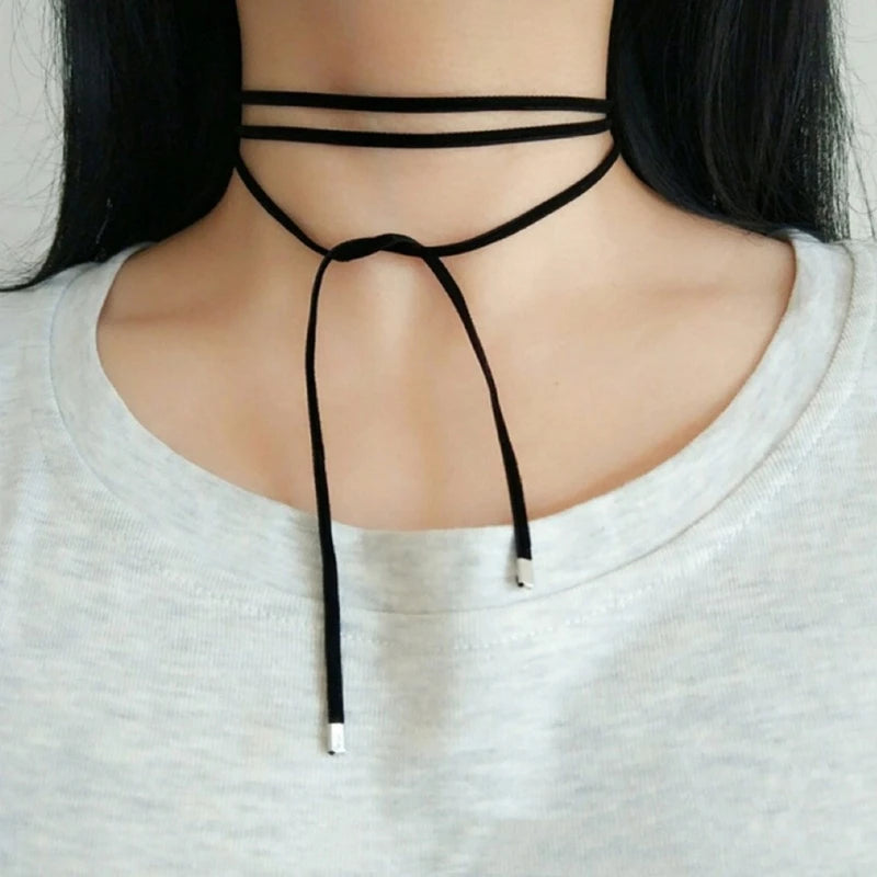 Korean Velvet Bowknot Choker