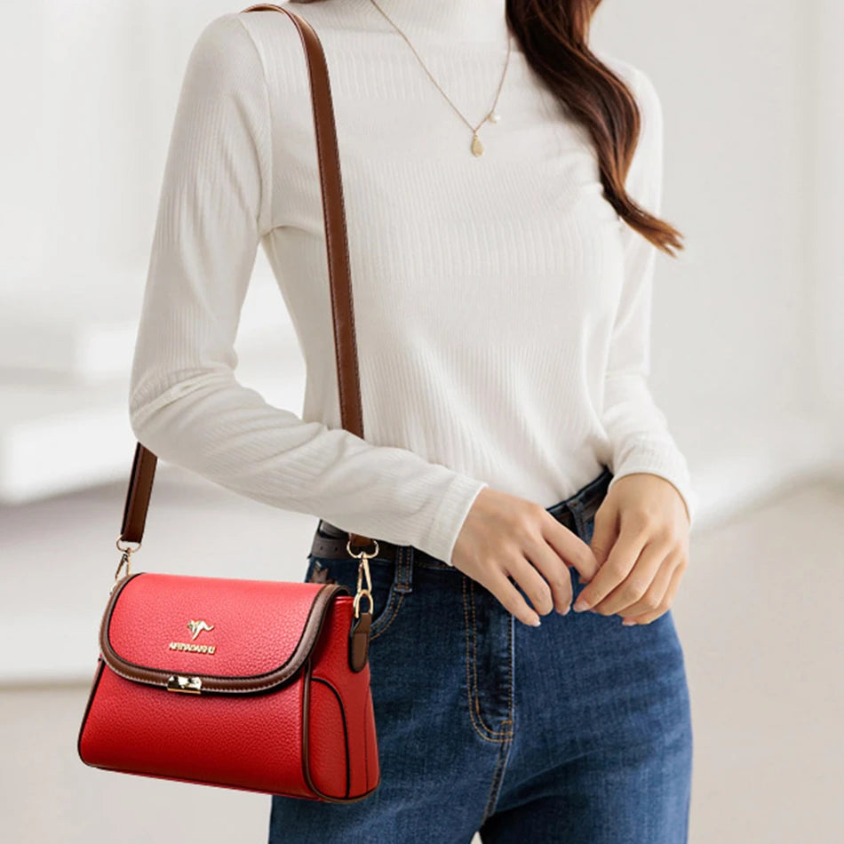 Solid Color Designer Crossbody Bag