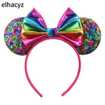 Load image into Gallery viewer, Colorful Sequin Minnie Ears Headband
