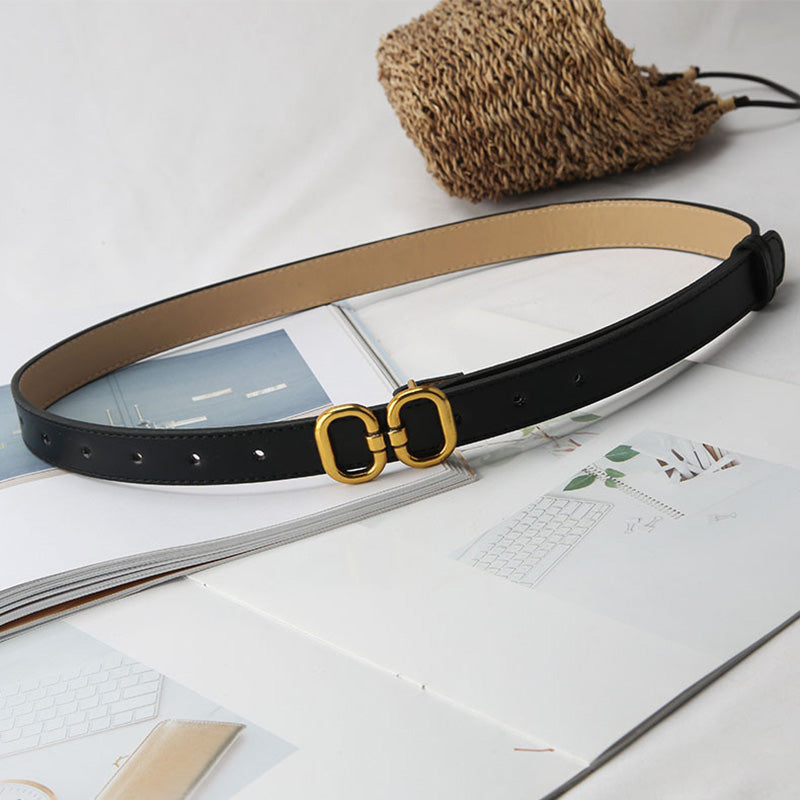 Fashion PU Leather Belt with Metal Buckle