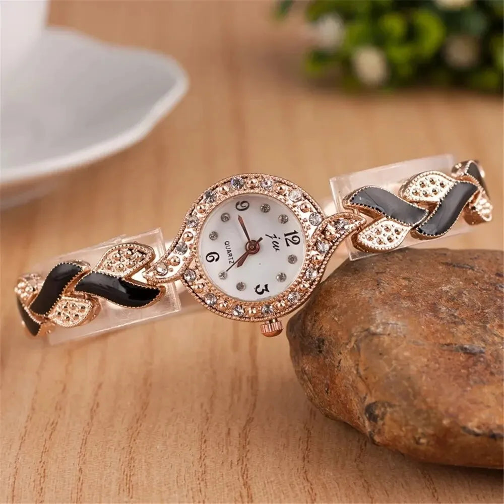 Diamond Bracelet Watch & Jewelry Set