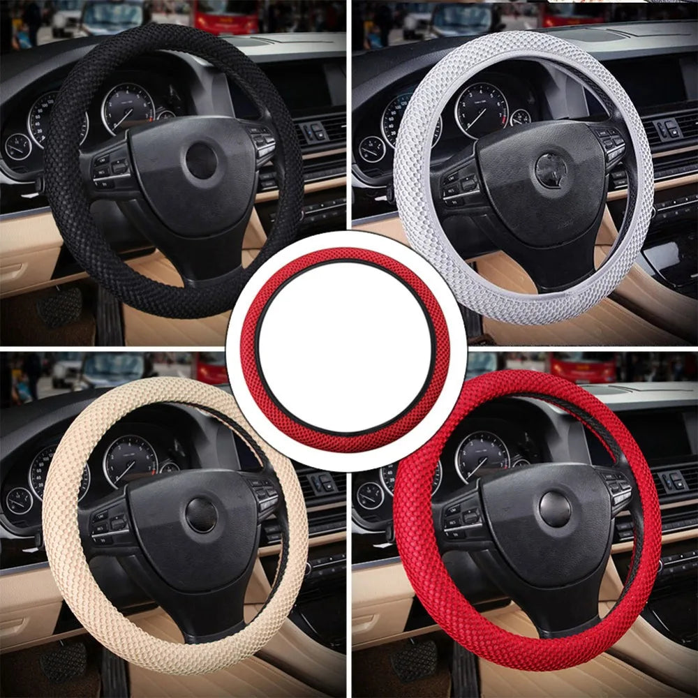 Braid & Mesh Fabric Steering Wheel Cover Set