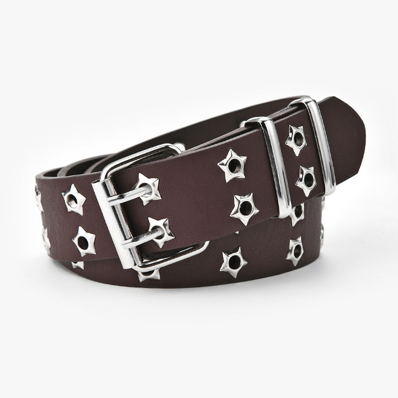 Punk Style Chain Belt with Star Buckle for Women