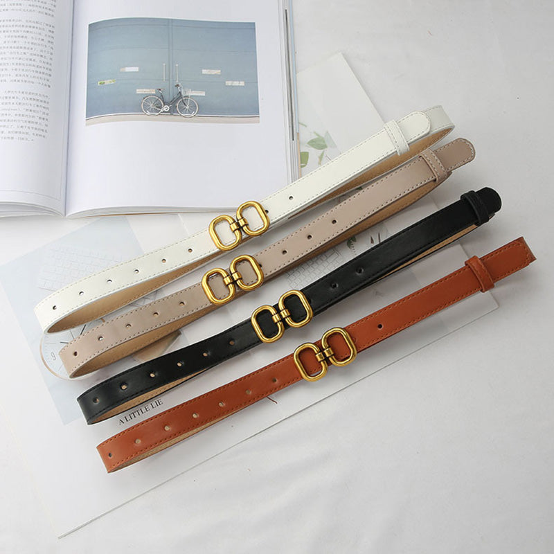 Fashion PU Leather Belt with Metal Buckle