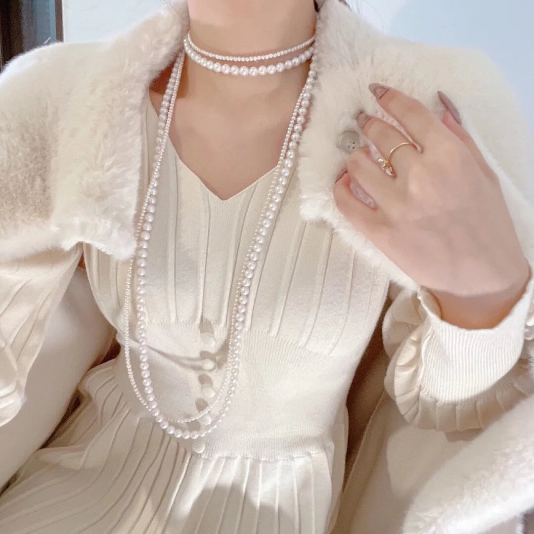 Double-Layered Pearl Necklace