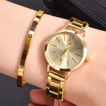 Load image into Gallery viewer, Luxury Gold Bracelet Watch Set
