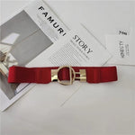 Load image into Gallery viewer, Women’s Skinny Elastic Stretch Belt with Golden Buckle
