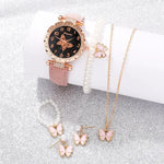 Load image into Gallery viewer, Pink Pearl Butterfly Watch
