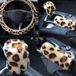 Load image into Gallery viewer, Leopard Print Plush Car Steering Wheel Cover
