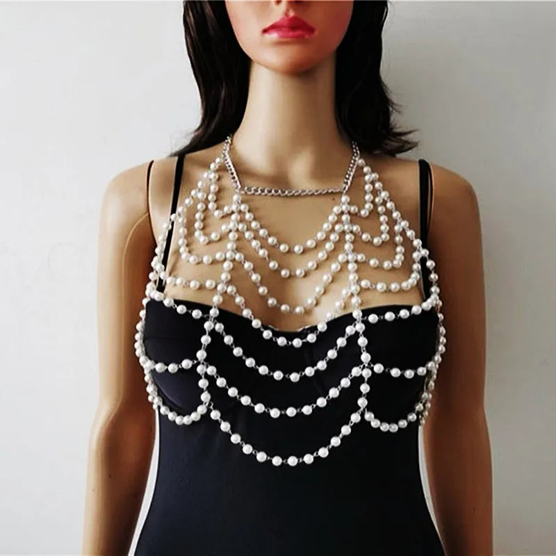 Trendy Black Pearl Belly Chain