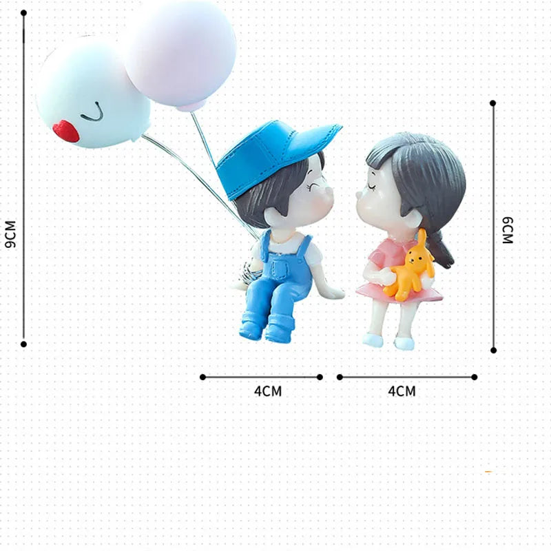 Cute Couple Balloon Car Ornaments