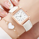 Load image into Gallery viewer, Fashion Square Watch &amp; Heart Bracelet Set
