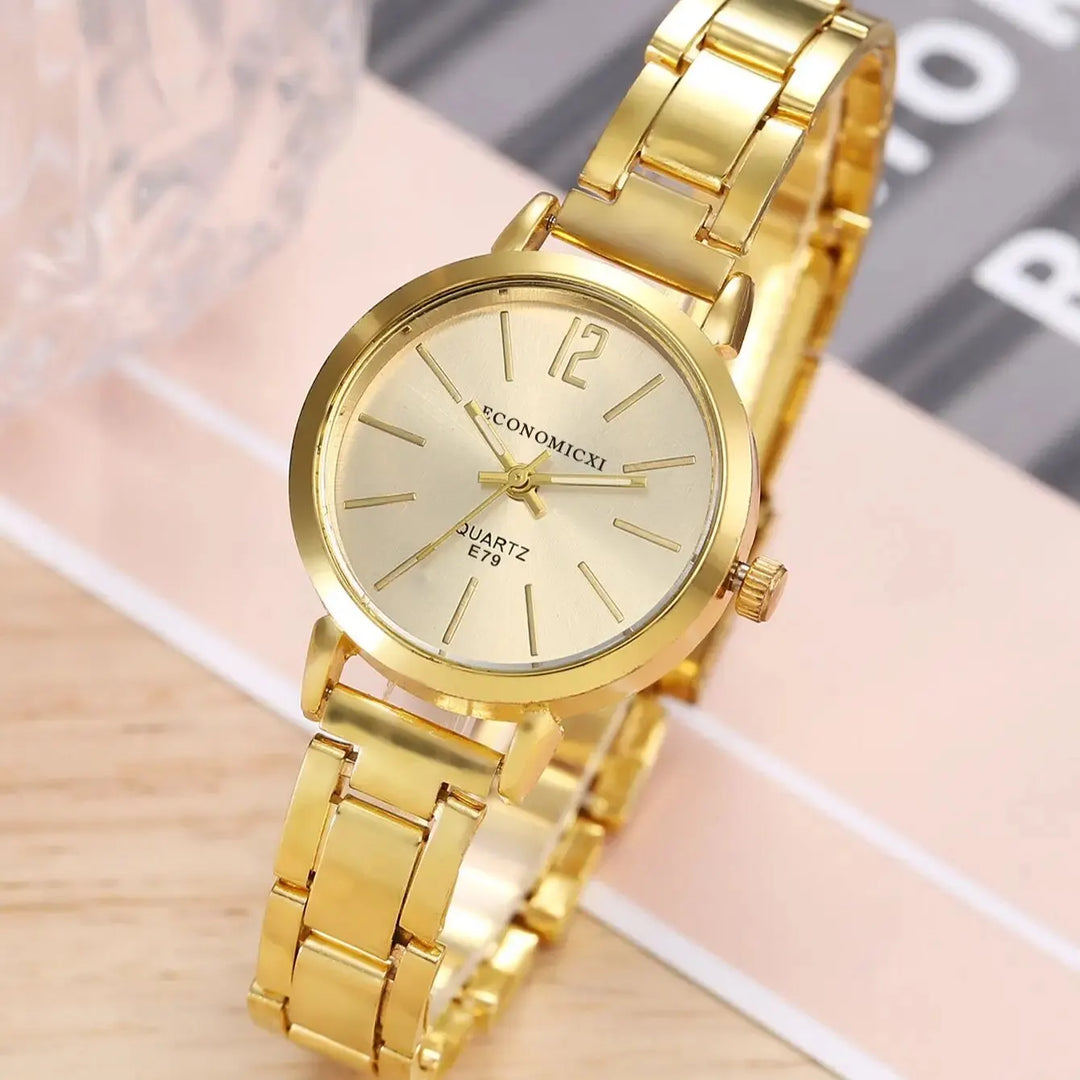 Luxury Gold Bracelet Watch Set