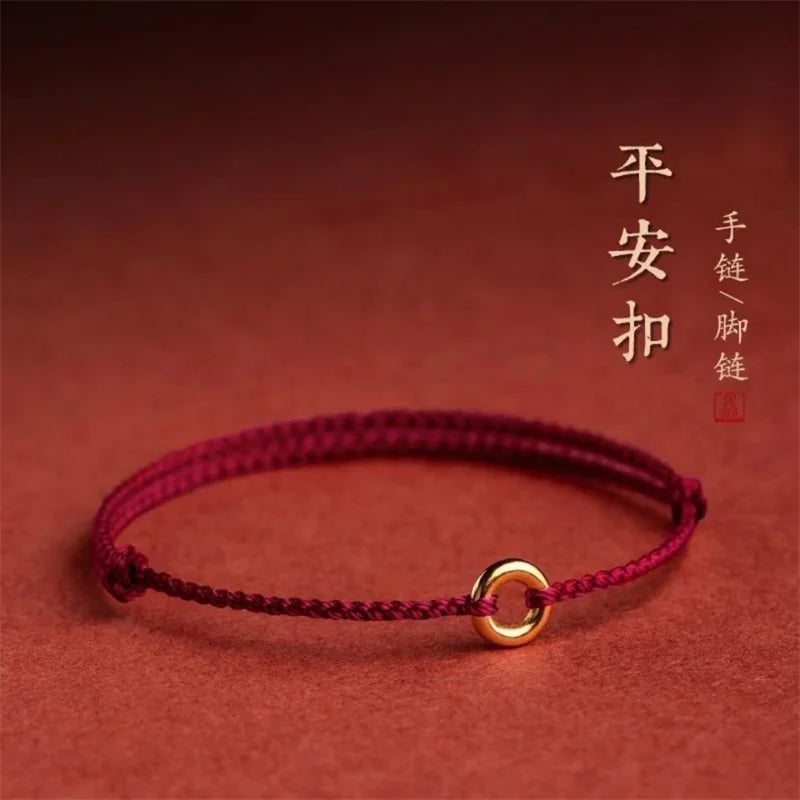 Hand Braided Red Rope Bracelet