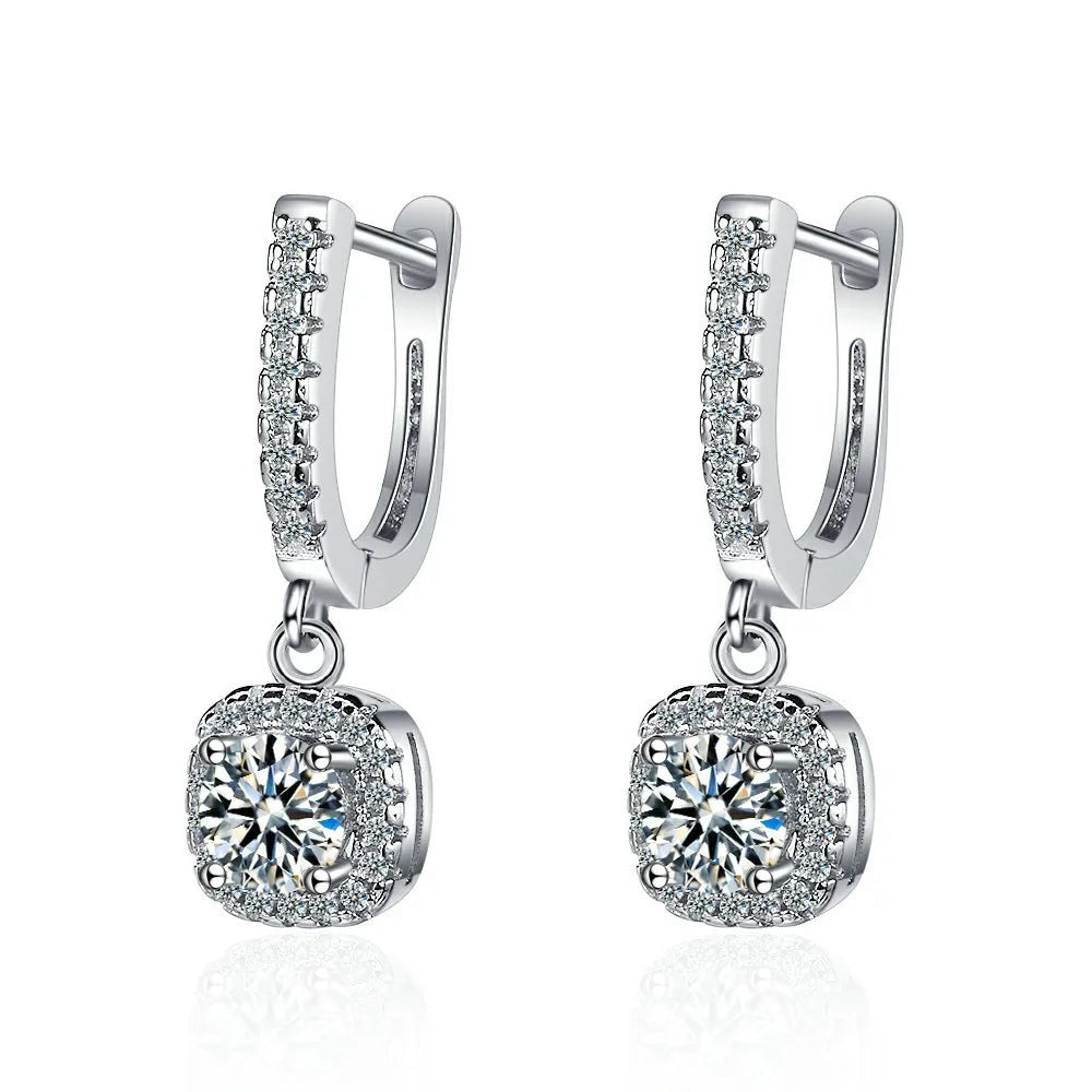 Moissanite Huggie Hoop Earrings