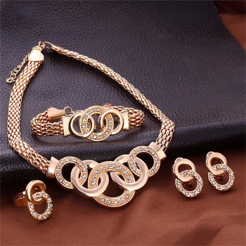 Retro Five-Ring Jewelry Set