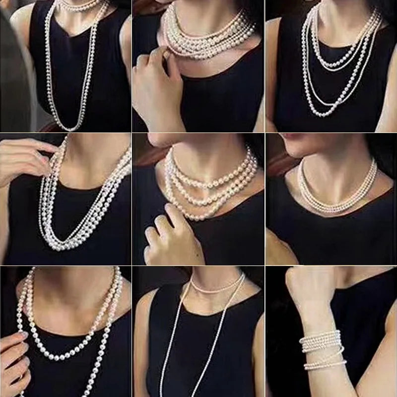 Double-Layered Pearl Necklace