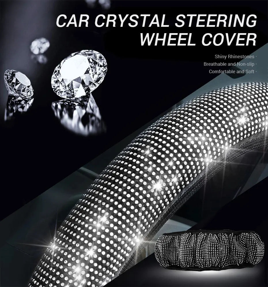 Crystal Rhinestone Steering Wheel Cover