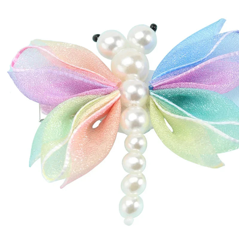 Pearl Butterfly Hair Clips for Girls