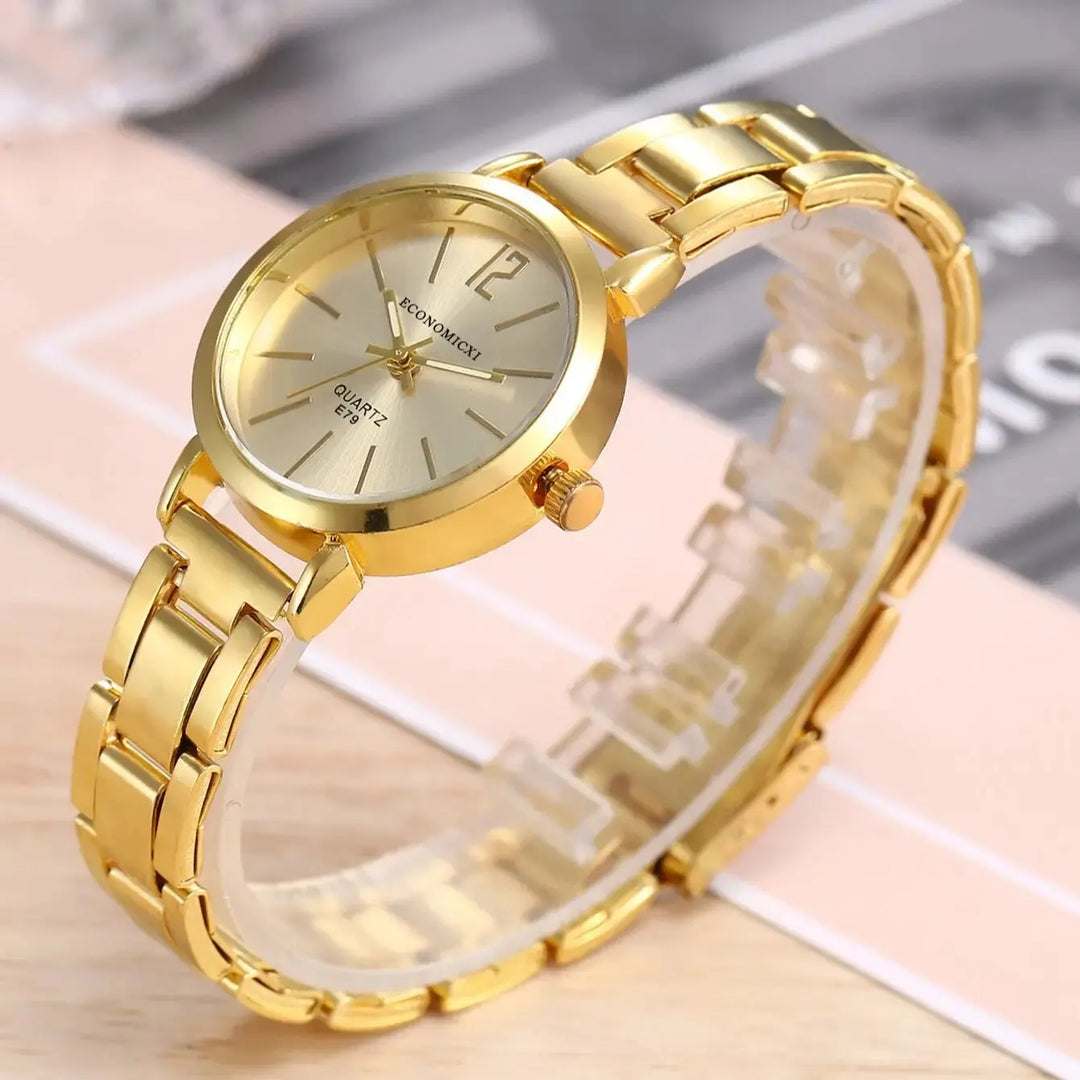 Luxury Gold Bracelet Watch Set