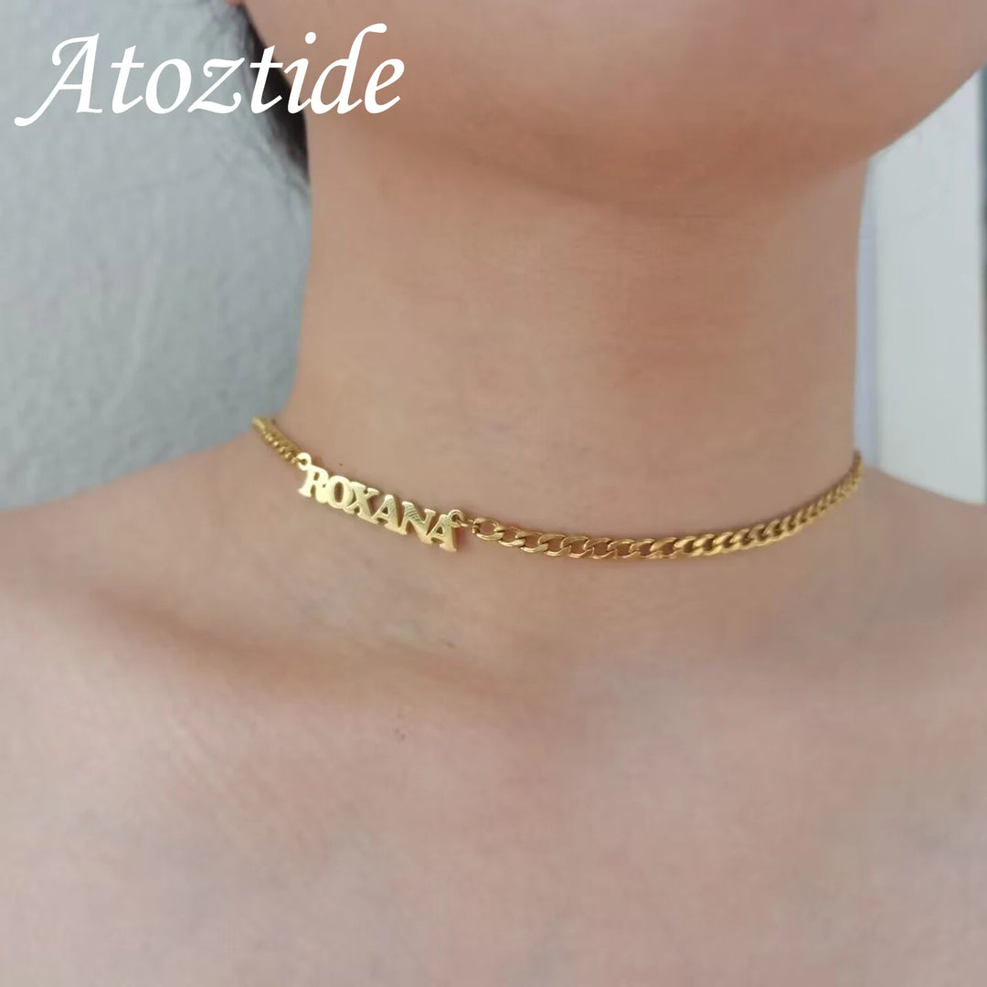 Personalized Custom Sideways Name Necklace