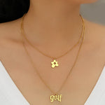 Load image into Gallery viewer, Elegant Letter &amp; Flower Pendant Necklace
