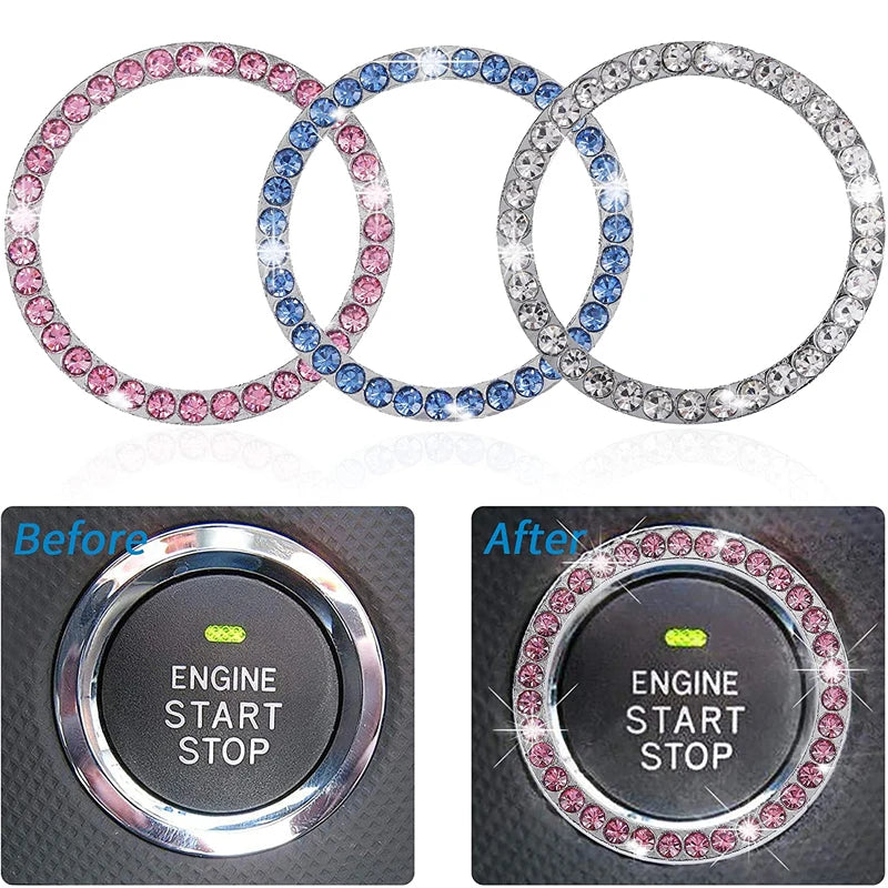 Crystal Bling Ignition Button Cover