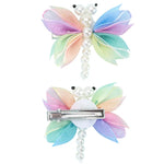 Load image into Gallery viewer, Pearl Butterfly Hair Clips for Girls
