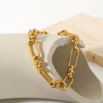 Load image into Gallery viewer, Gold Plated Knot Chain Bracelet
