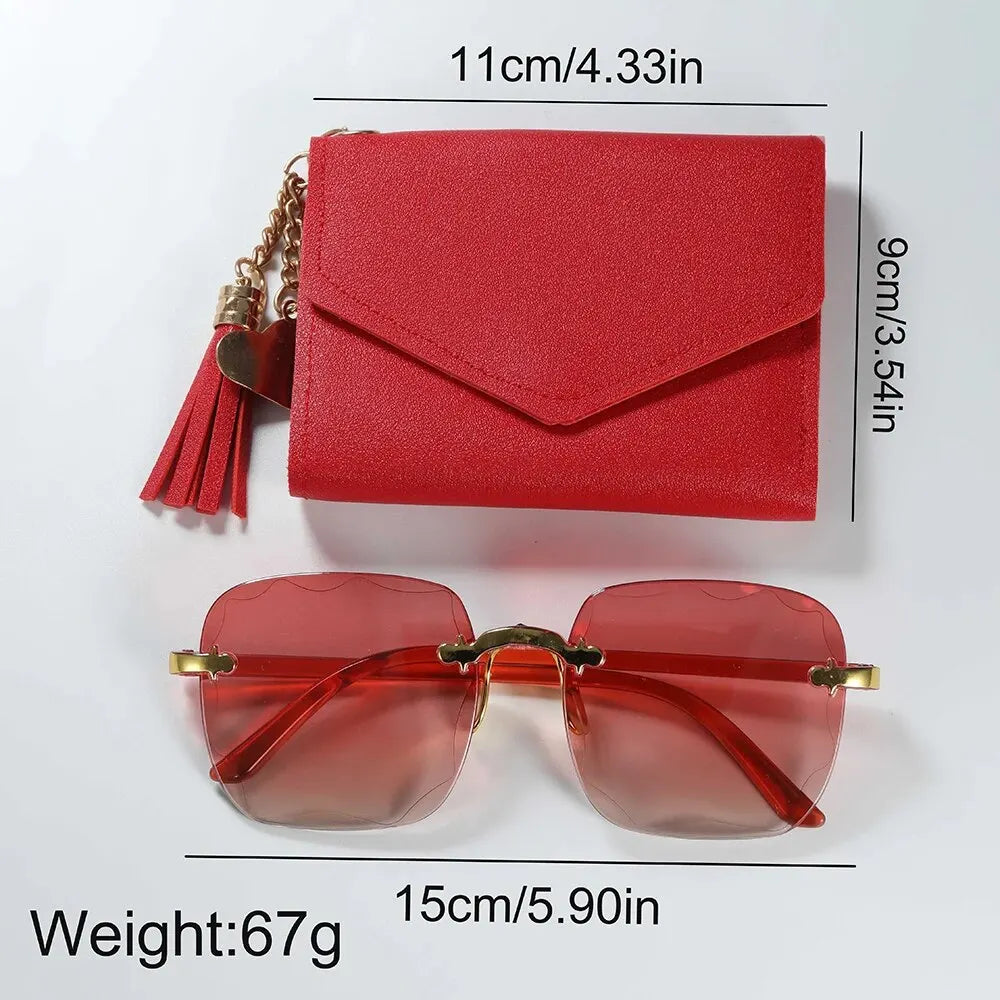 Fashion Watch, Glasses & Wallet Set